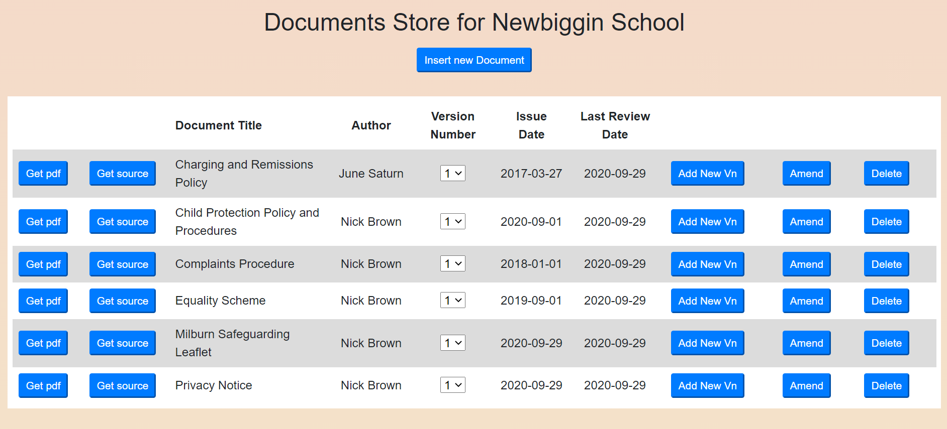 website example