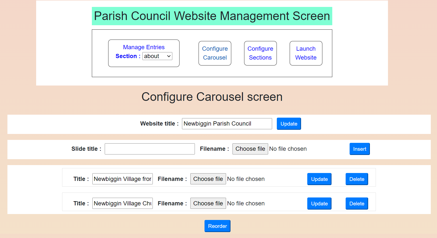 website example