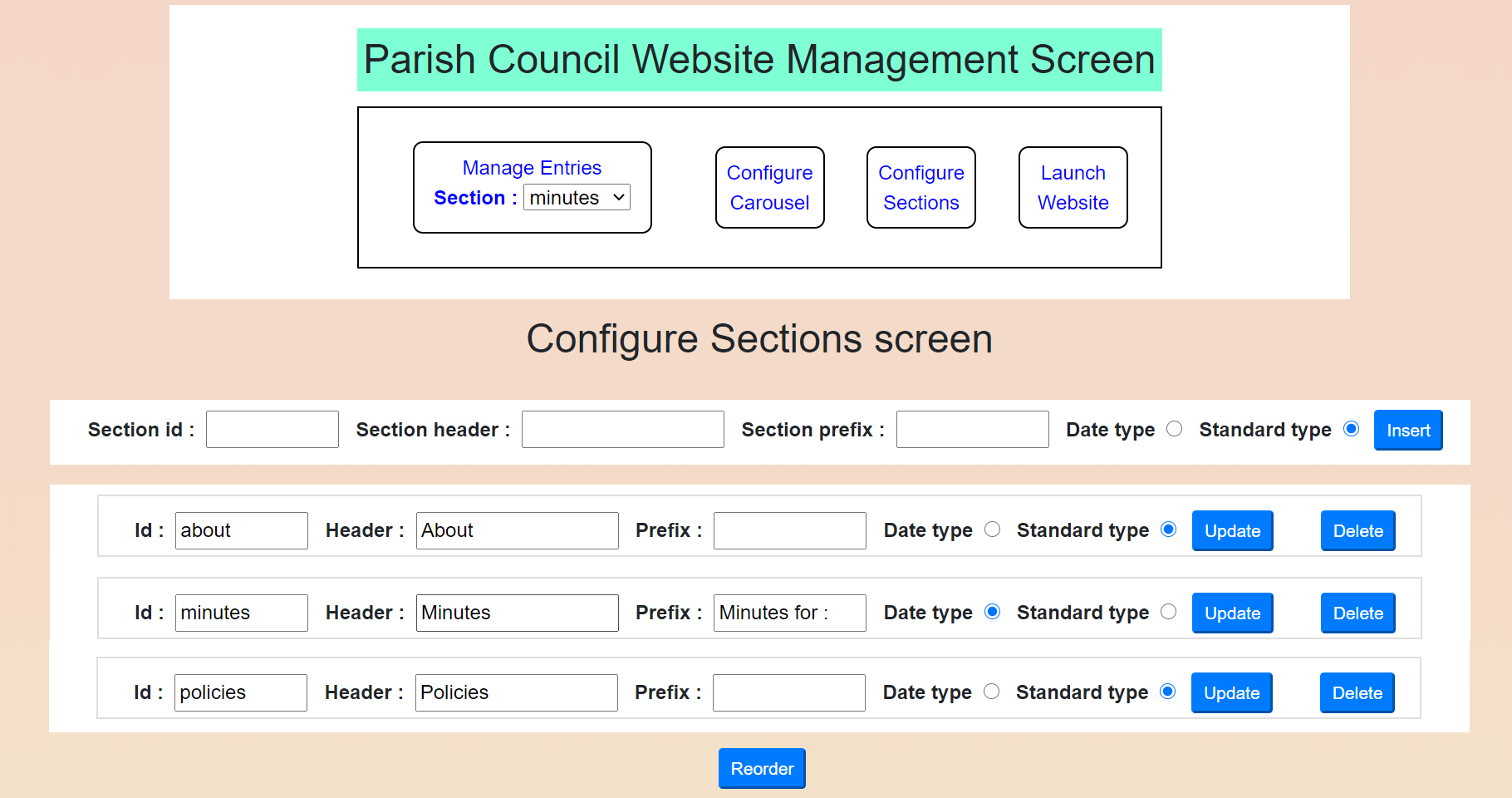 website example